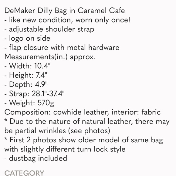 DeMaker Dilly Bag in Caramel Cafe - Picture 16 of 16